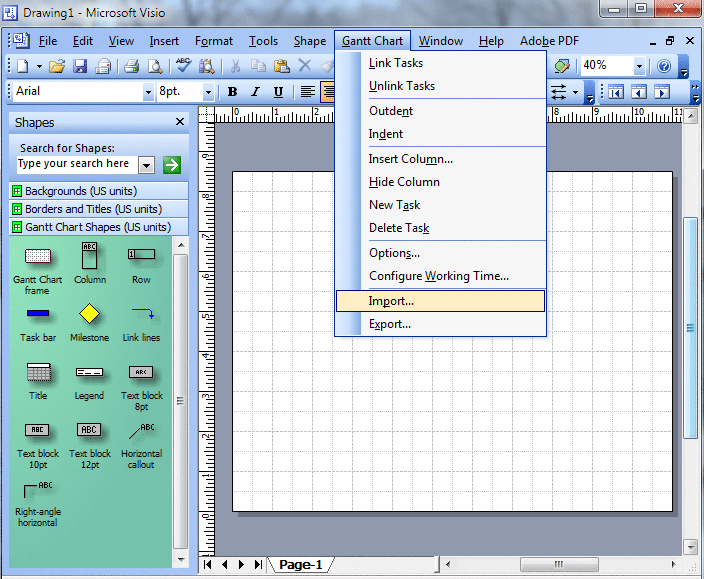 Visio Gantt Chart Add Milestone